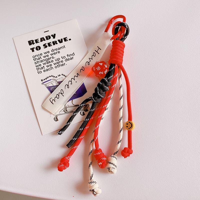 hemewlom - Smiley Knot Strap Bag Charm Sleutelhanger