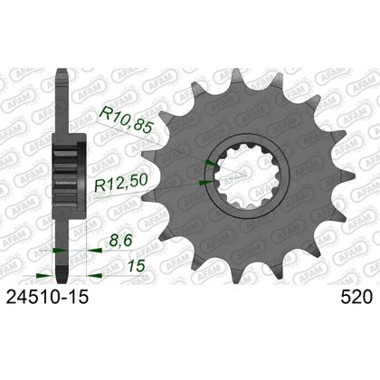 Kit chaine AFAM 520 Type Acier origine
