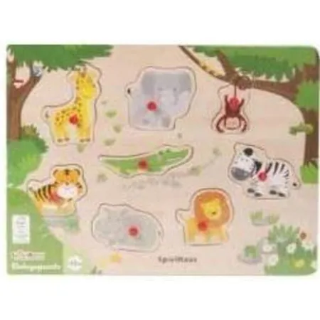SpielMaus Einlegepuzzle aus Holz 7-10 Teile, 1 Stück, 3-fach sortiert