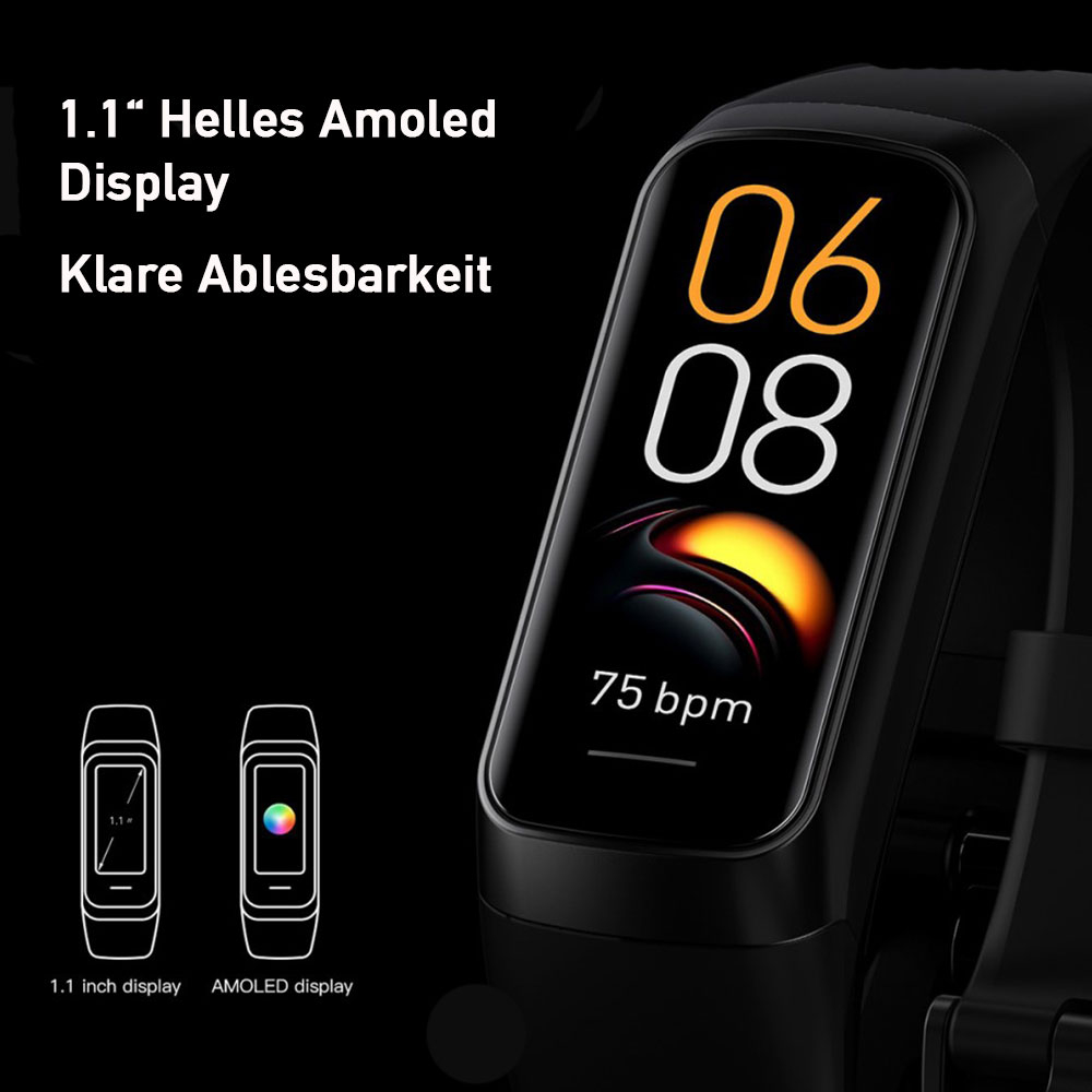 Fitness Tracker Smart Watch mit 1.1