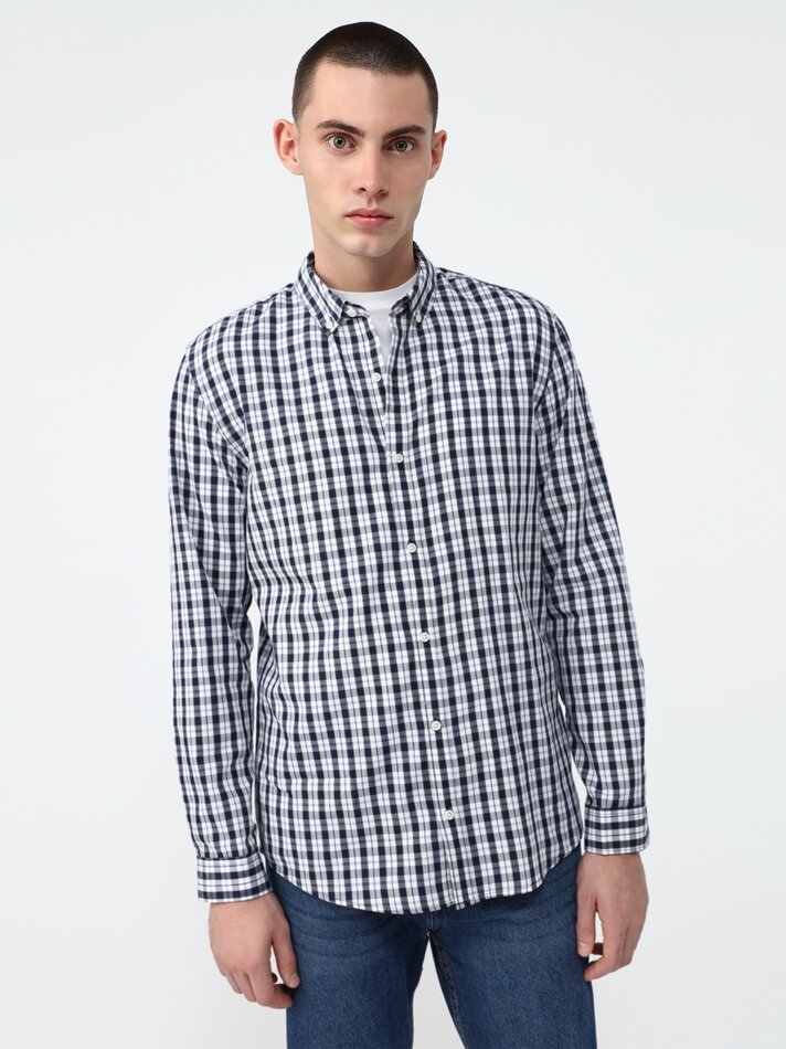 Camisa xadrez - Azul marinho escuro