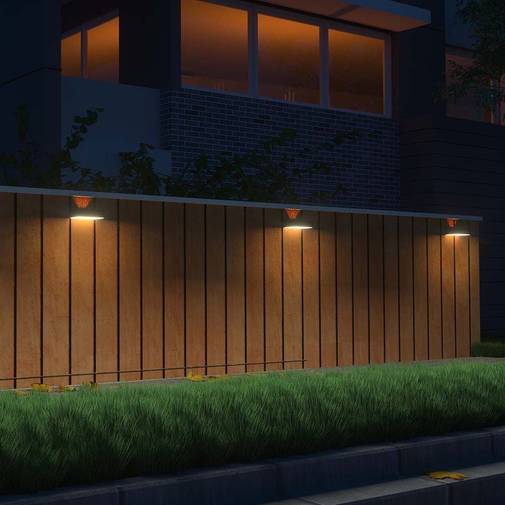Solar wandlampen - sensor - IP65 - witte behuizing - 3 watt - 350 lumen - 4000K+3000K