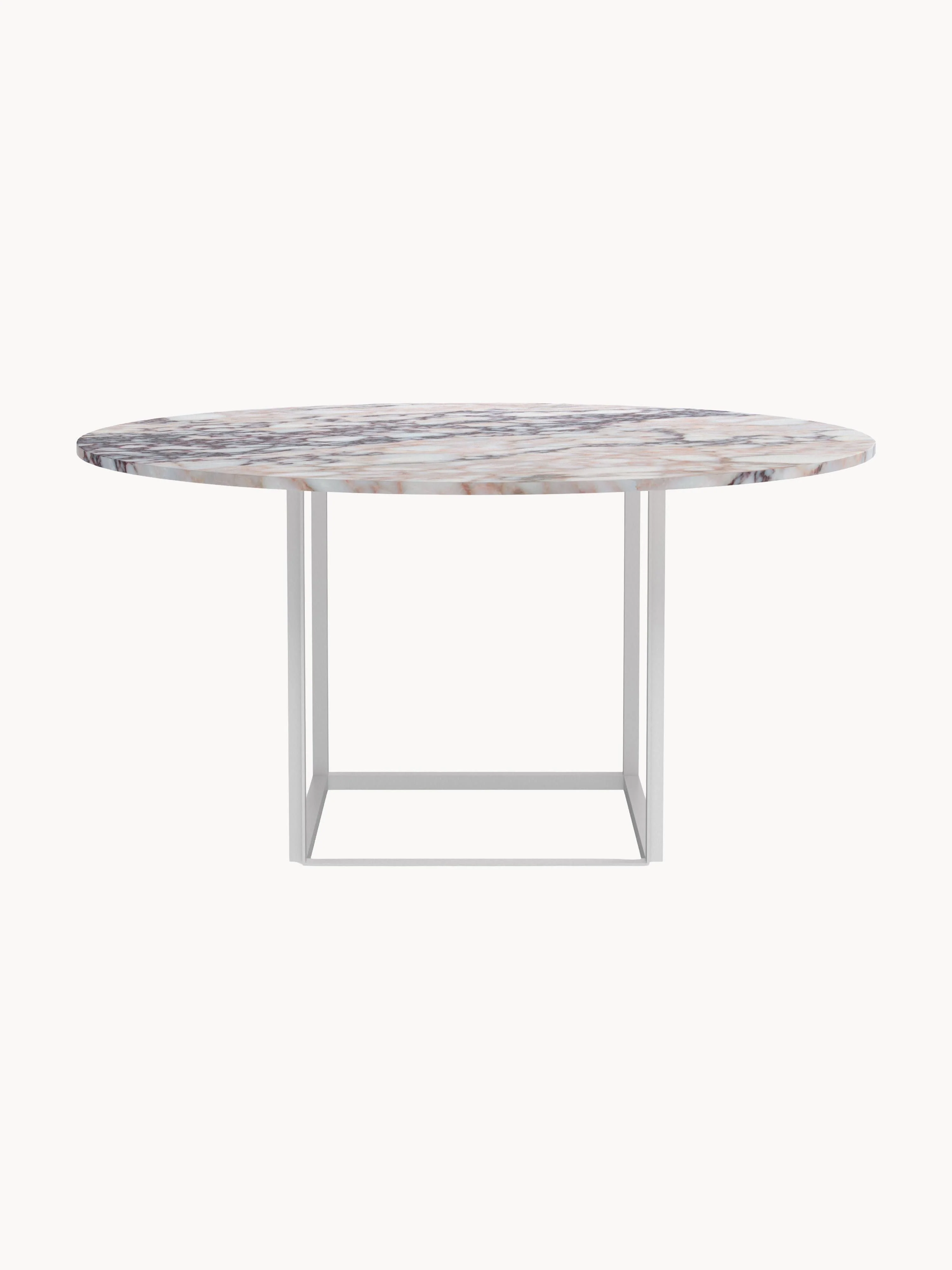 Eettafel Florence met marmeren tafelblad, Ø 145 cm