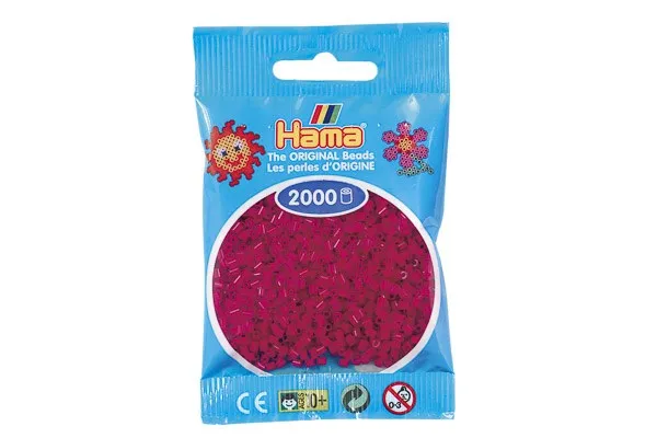 Hama mini perler 2000 stk. vinrød