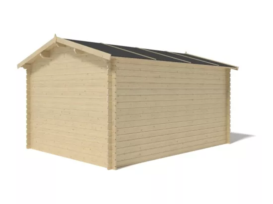 Abri de jardin en bois - 12m2 - 3x4m - Ep. 28mm - Couleur: naturel - DOM430 - ALTANKA