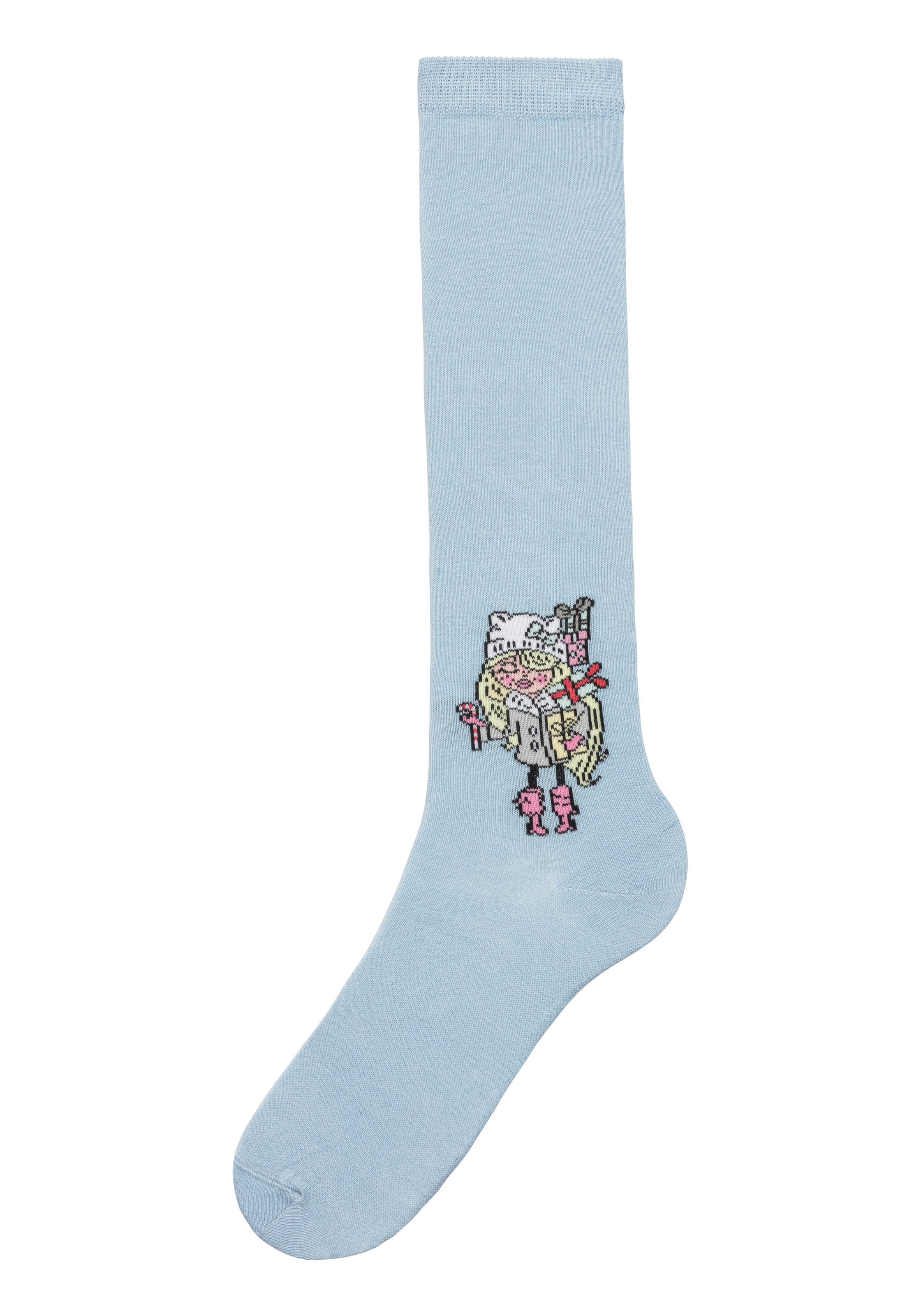 H.I.S Kniestrümpfe Packung, 5 Stk. tlg. mit eingestricktem Motiv