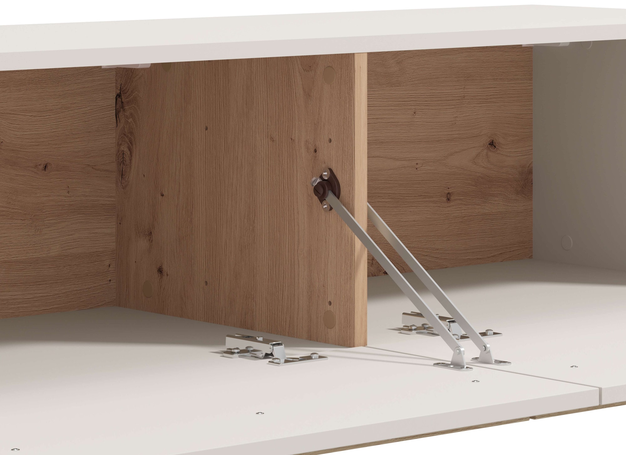 INOSIGN Lowboard »Arles TV-Kommode, Breite 128 /154/192 cm, TV-Schrank,, Wandmontage« mit geschlossenen Fächern, in Kaschmir Farbe, mit Klappentüren