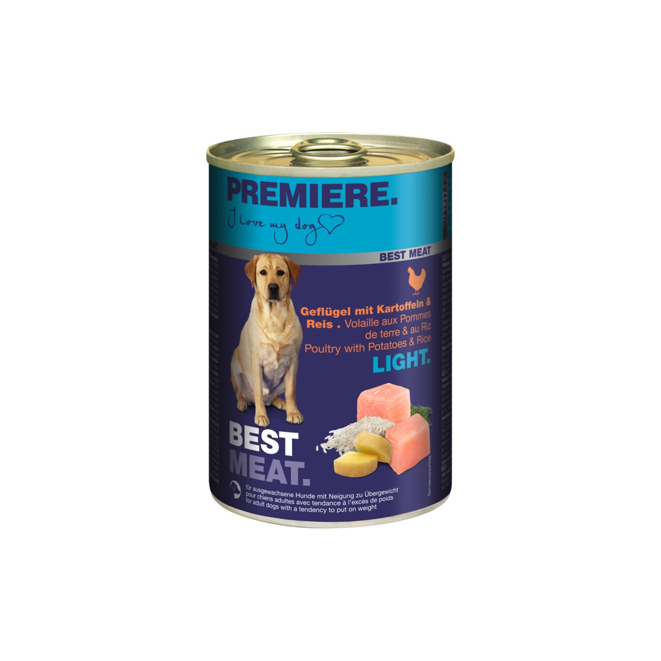 PREMIERE Best Meat Light Geflügel und Reis 6x400 g