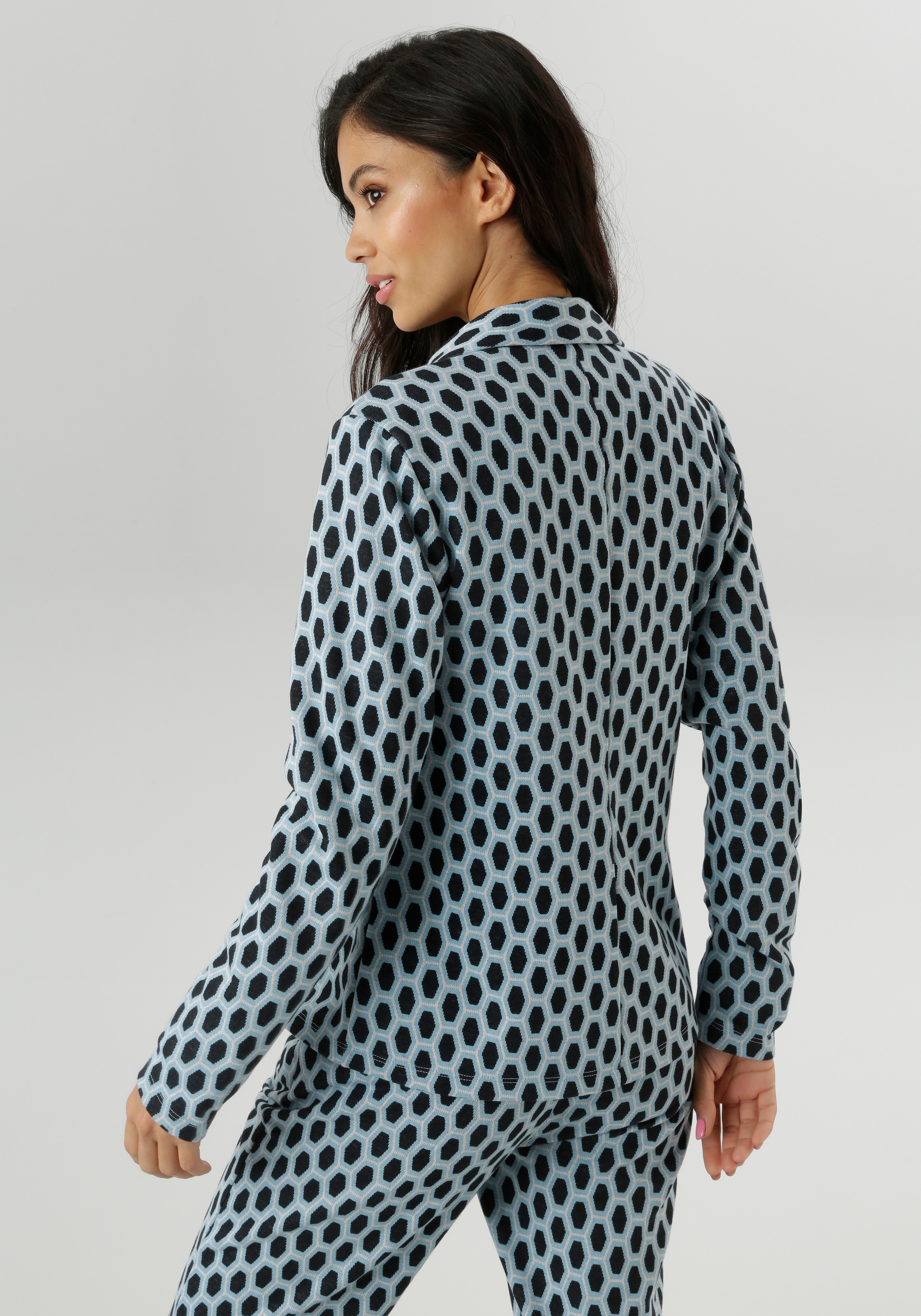 Aniston SELECTED Jerseyblazer , mit Allover-Muster in geometrischer Wabenoptik - NEUE KOLLEKTION