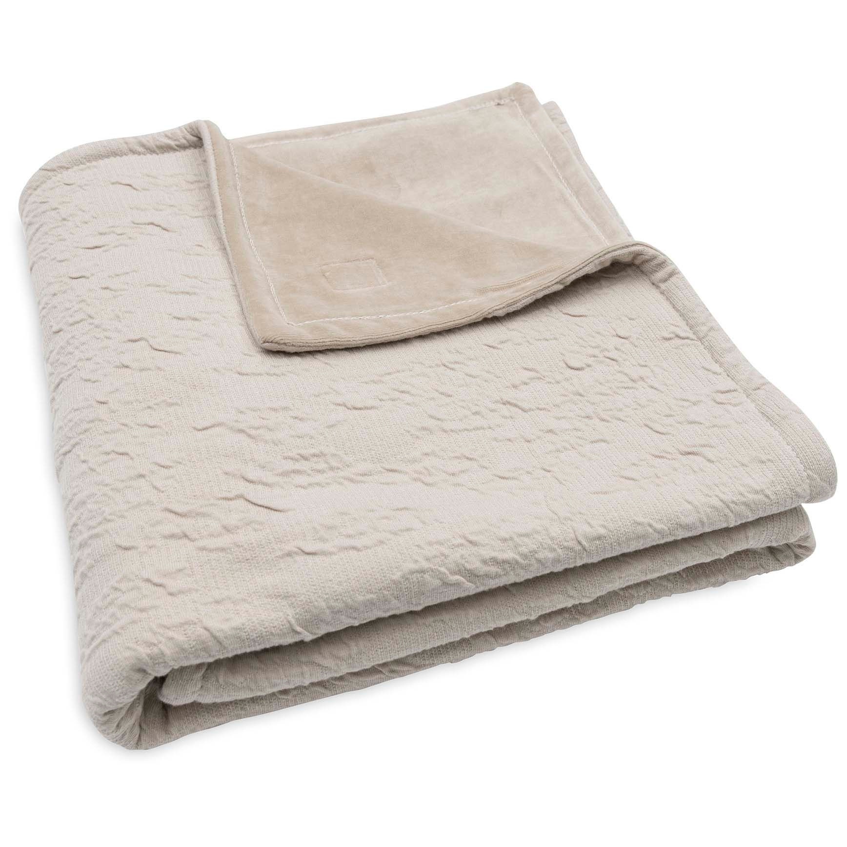Jollein ledikantdeken waves beige