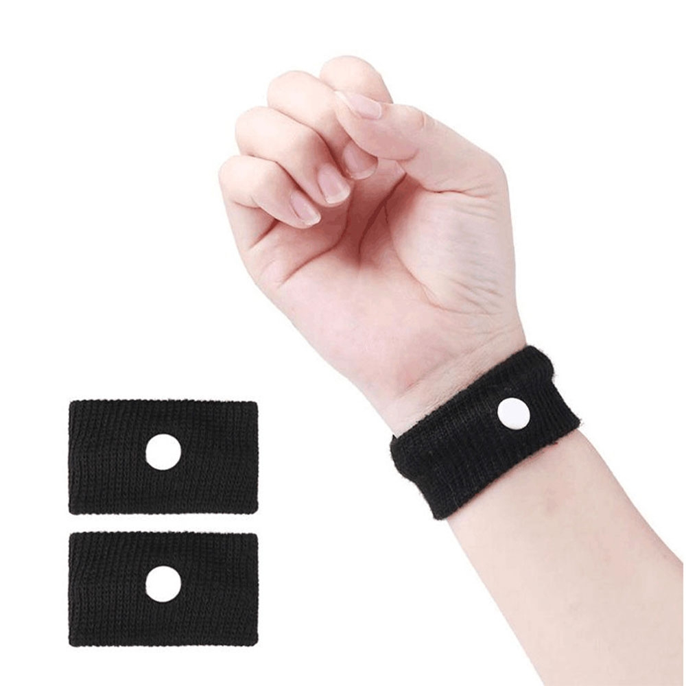 (2er Set) Reise Druck Armband - Schwarz