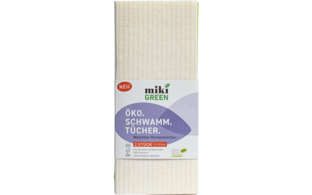 mikiGREEN Öko.Schwamm.Tücher 2er-Pack