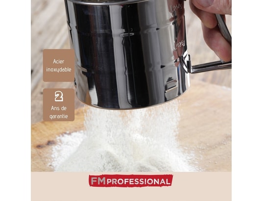 FMPROFESSIONAL - Set ustensiles de cuisine Tamis de farine en inox fm professional ref.21666