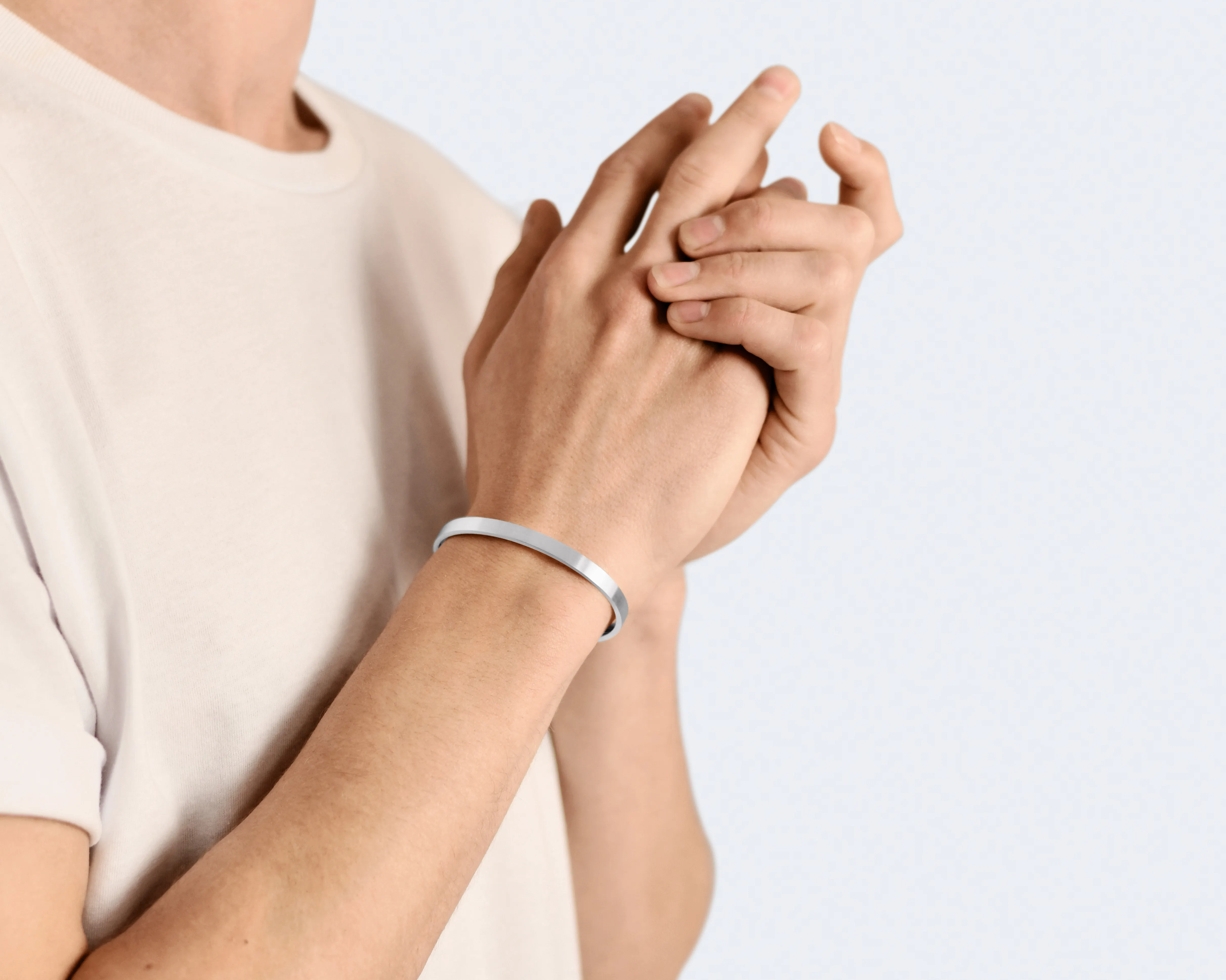 Bracelet ruban le 1g en argent brossé Le Gramme