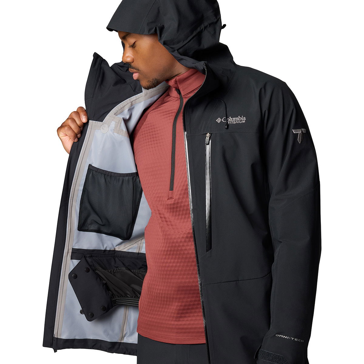 Columbia Platinum Peak II 3-lags skijakke, herre (Black)
