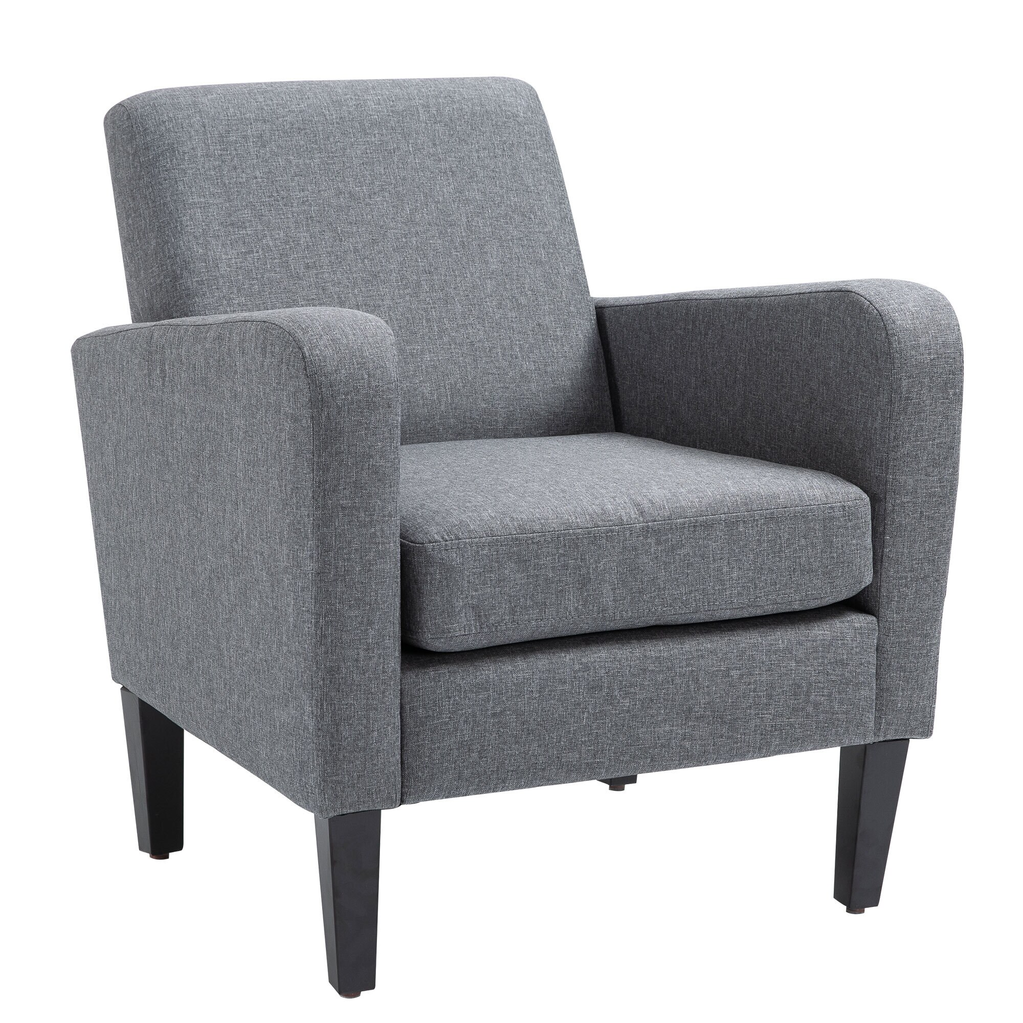 HOMCOM Einzelsessel zum Relaxen hellgrau 66 x 72 x 74 cm (LxBxH)
