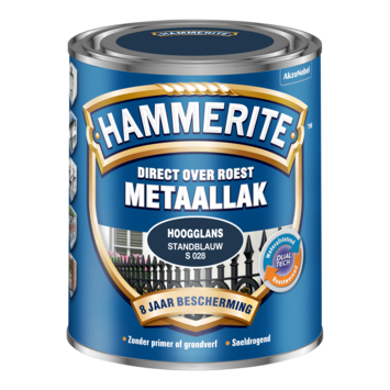 Hammerite Direct over Roest metaallak hoogglans standblauw 750 ml