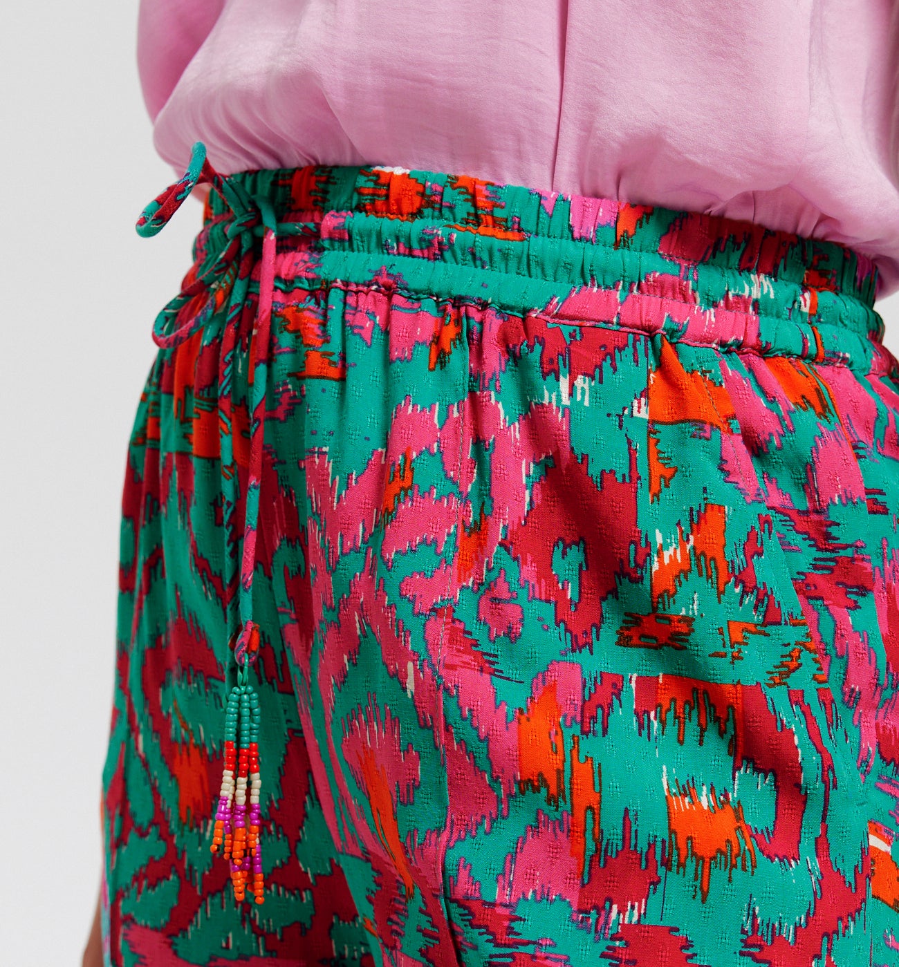 Pantalon large imprimé Femme - Imprimé vert émeraude