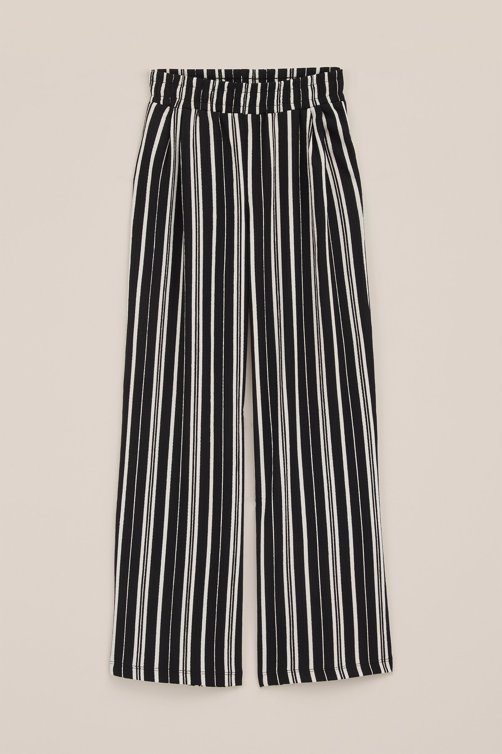 Meisjes straight fit broek met dessin WE Fashion Zwart