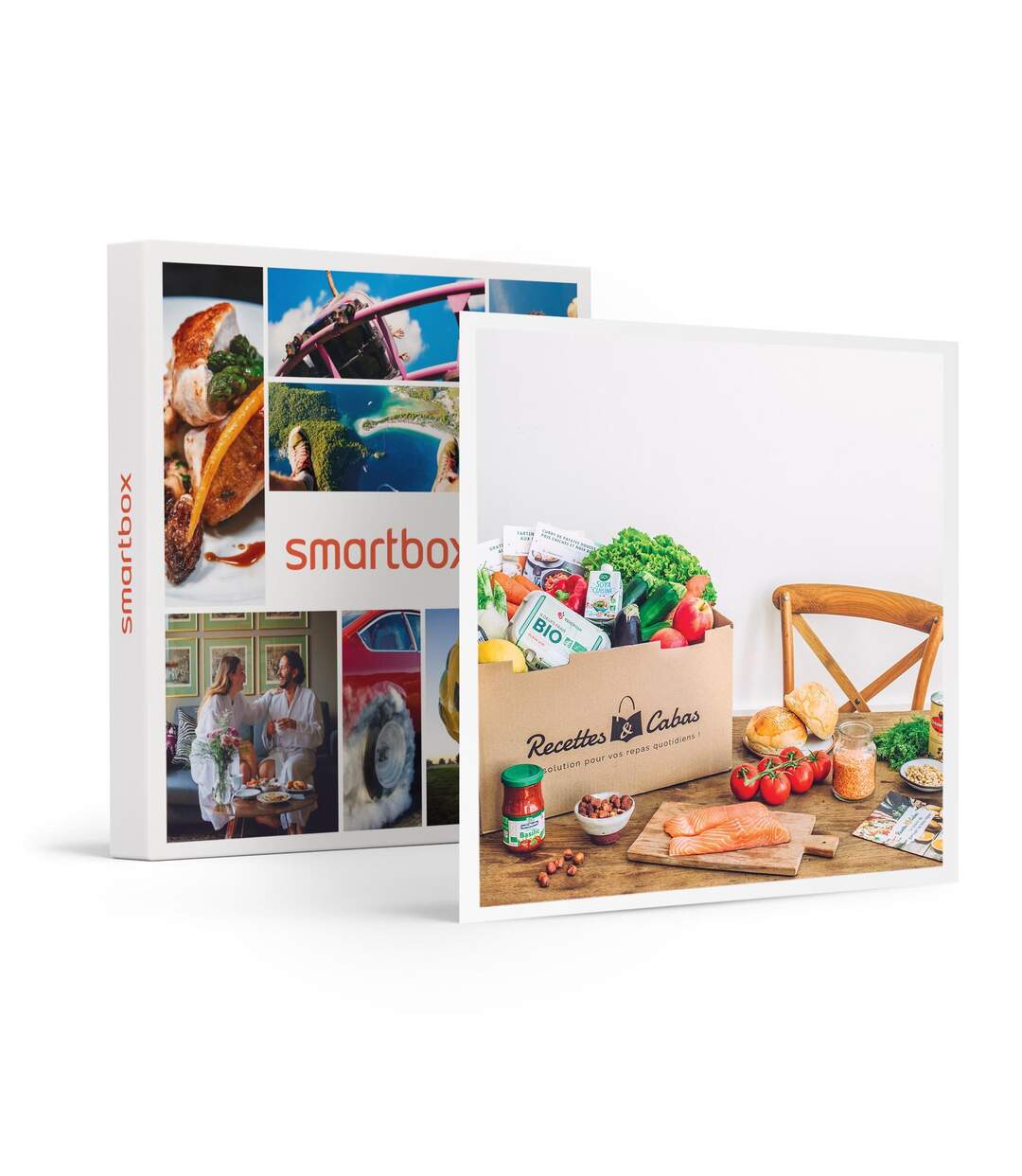Panier à cuisiner Recettes et Cabas pour 4 personnes avec 3 délicieuses recettes - SMARTBOX - Coffret Cadeau Gastronomie