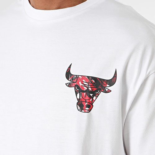 Tee Shirt NBA Large Infill Chicago Bulls 60424478 Blanc