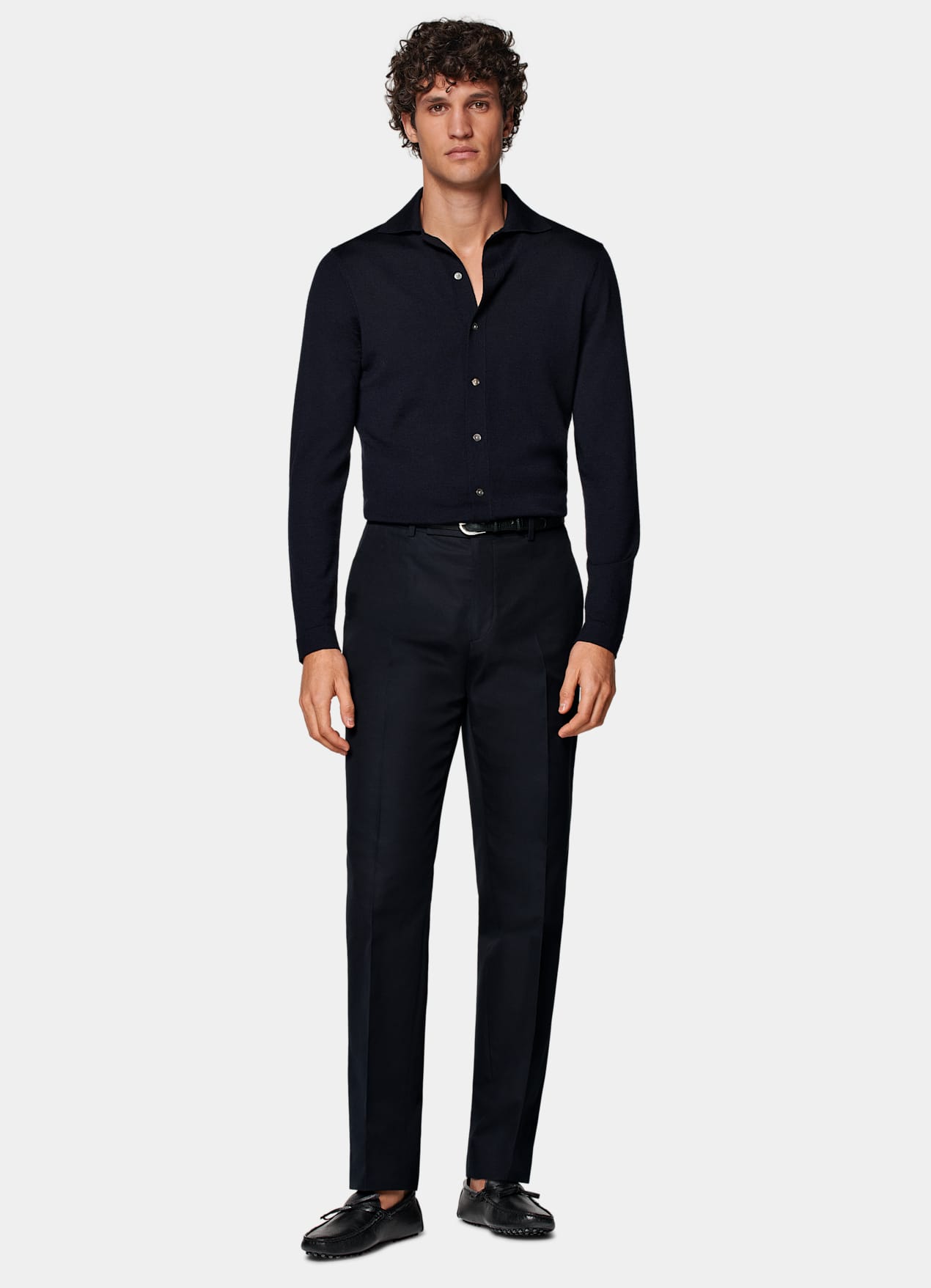 Pantalon Straight Leg bleu marine
