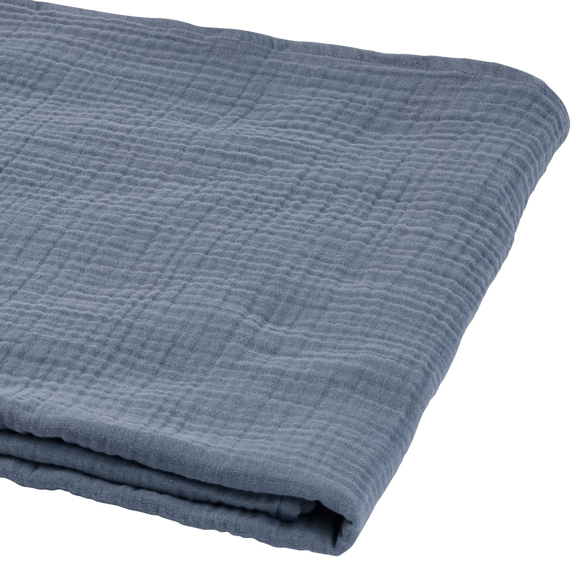 Topolino Pure Collection Musselin-Decke in Unifarben blau