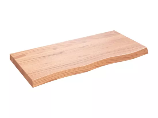 Comptoir de salle de bain marron 100x50x(2-6) cm bois traité