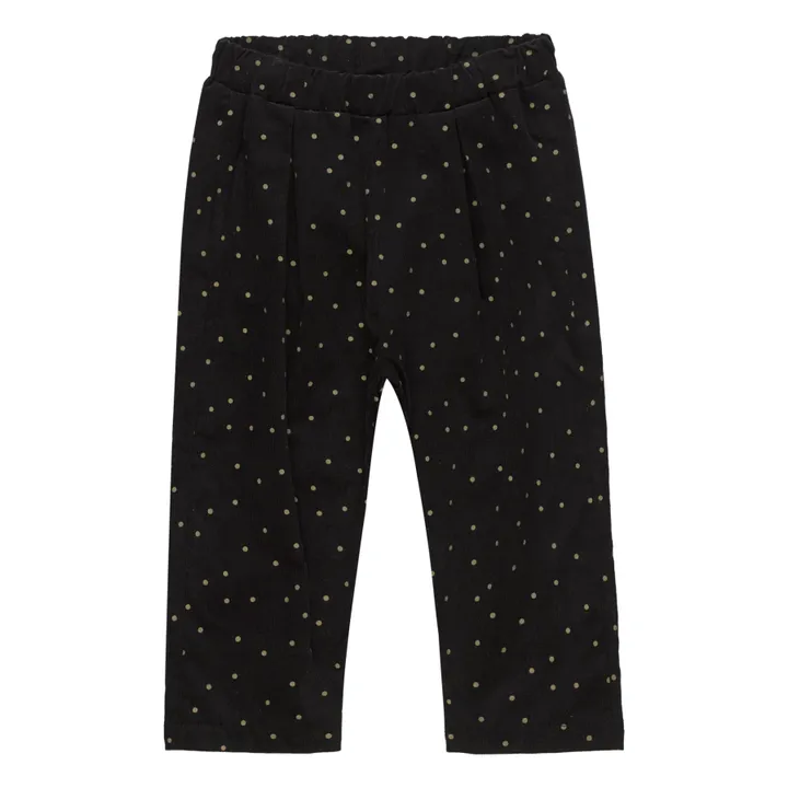 Lilinoa Pantalon Velours Adam à Pois | Noir