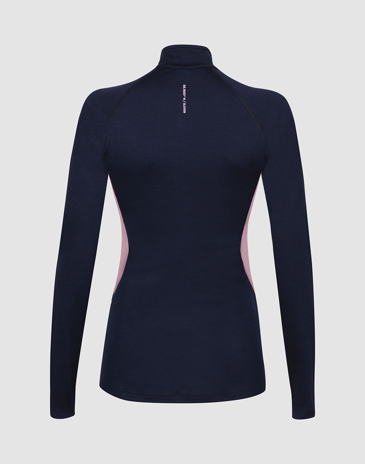 Shirt met halve rits van merinowol voor dames - Gratis