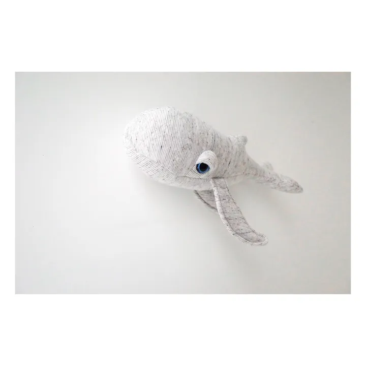 Bigstuffed Peluche mini baleine Grandpa 30 cm | Gris