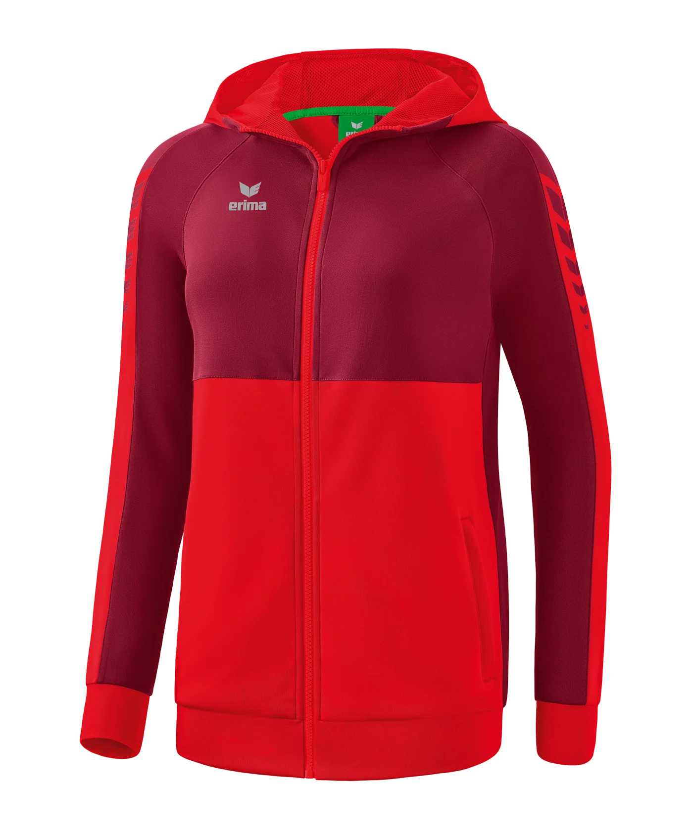 Erima Six Wings Kapuzenjacke Damen Rot