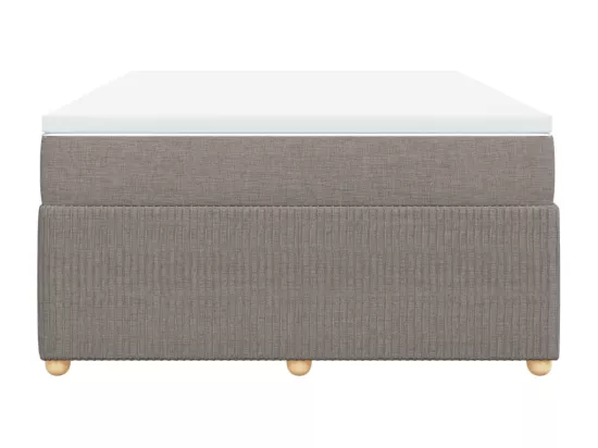 Sommier à lattes de lit avec matelas Taupe 140x190 cm Tissu
