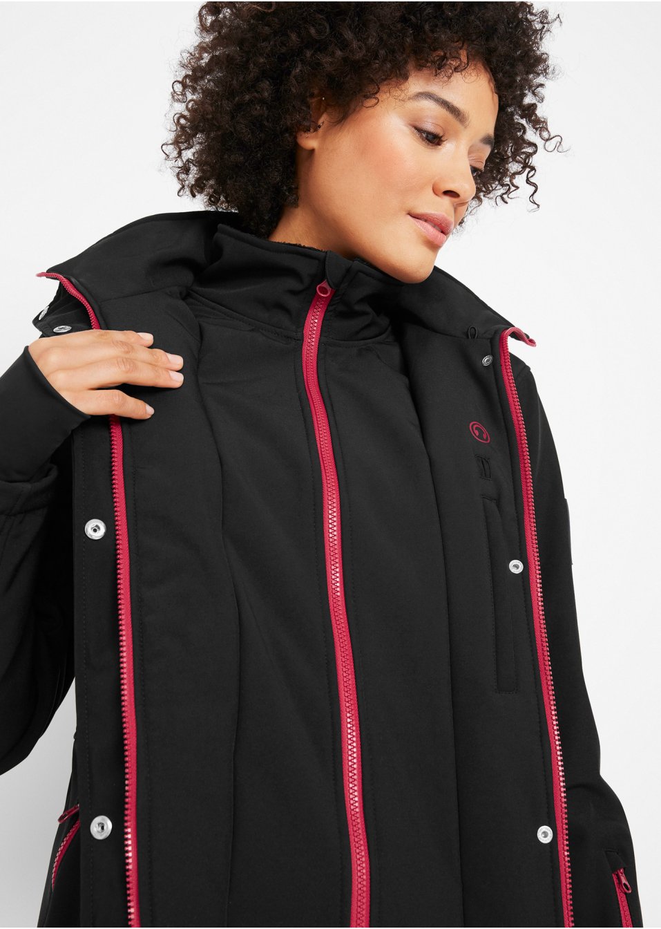 Veste softshell extensible et imperméable, style 2 en 1
