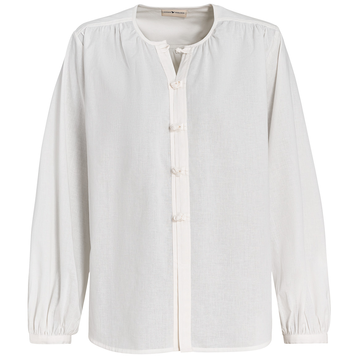 Jonas Nielsen Damen Bluse mit Ballonärmeln weiss