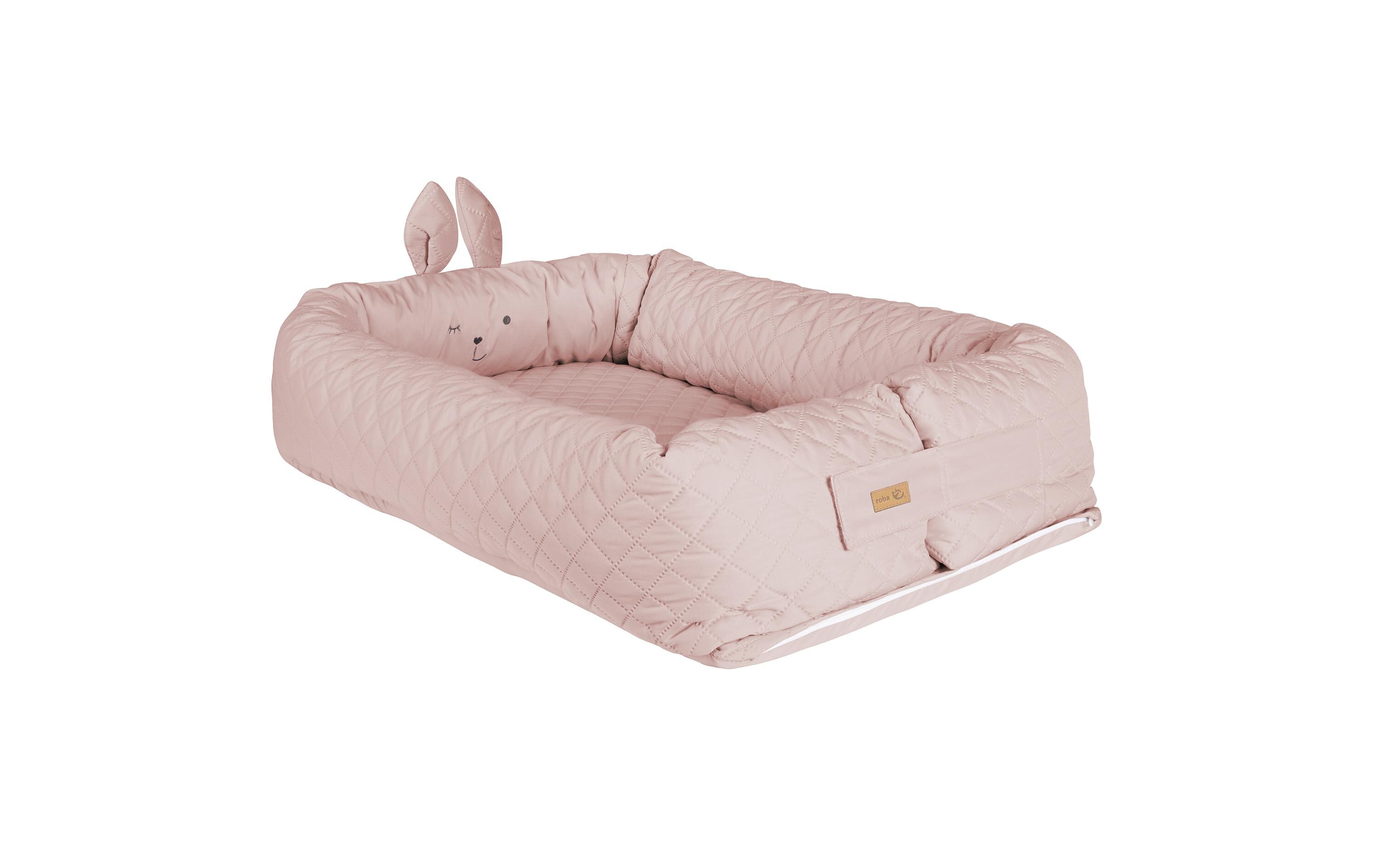 Babynest Roba Style Lily RosaBabynest mit Hasengesicht