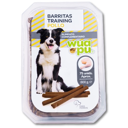 Barras de Treinamento Wuapu Sabor Frango 800g 70 Unidades