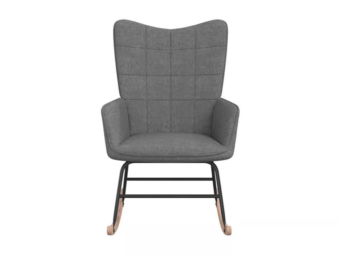 Chaise à bascule Gris foncé Tissu