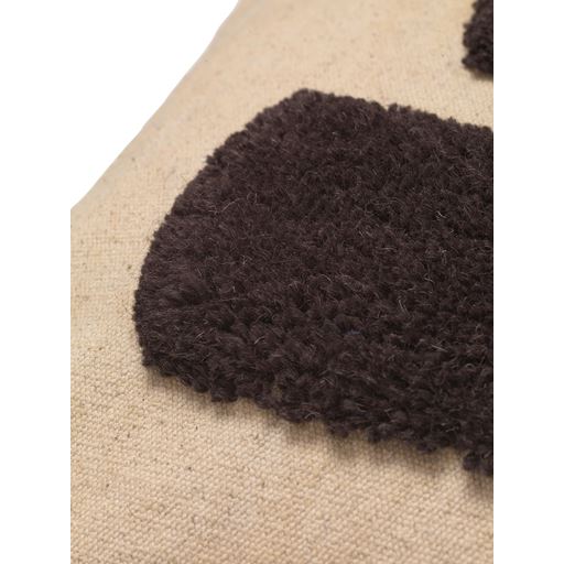 ferm LIVING Lay Pude, Sand/ Mørk Brun, 50x50 cm