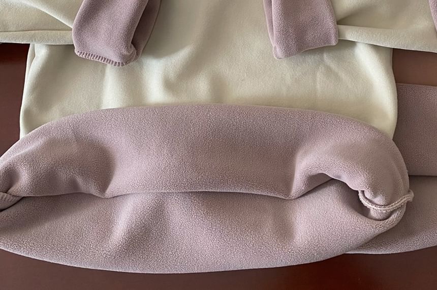 Girls Supply - Fleece T-shirt met lange mouwen en mockneck