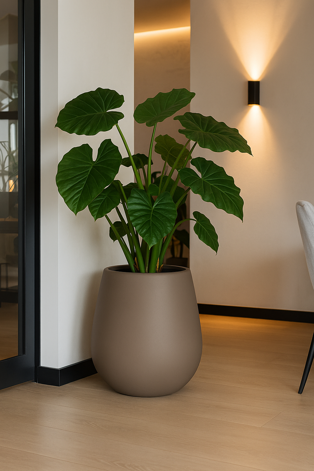 Plantenpot Vermont taupe Ø44 x H46 cm