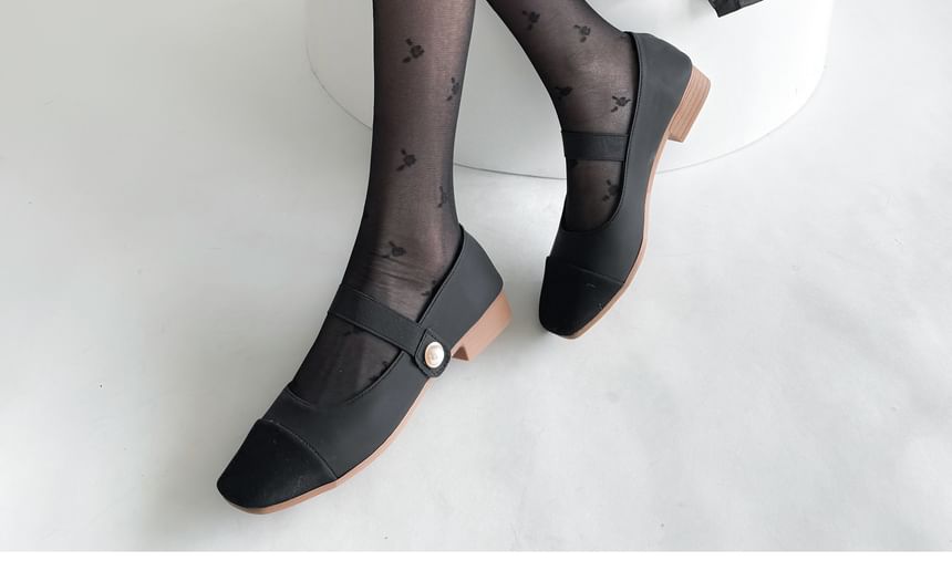 Allinya - Bloemen doorschijnende panty's