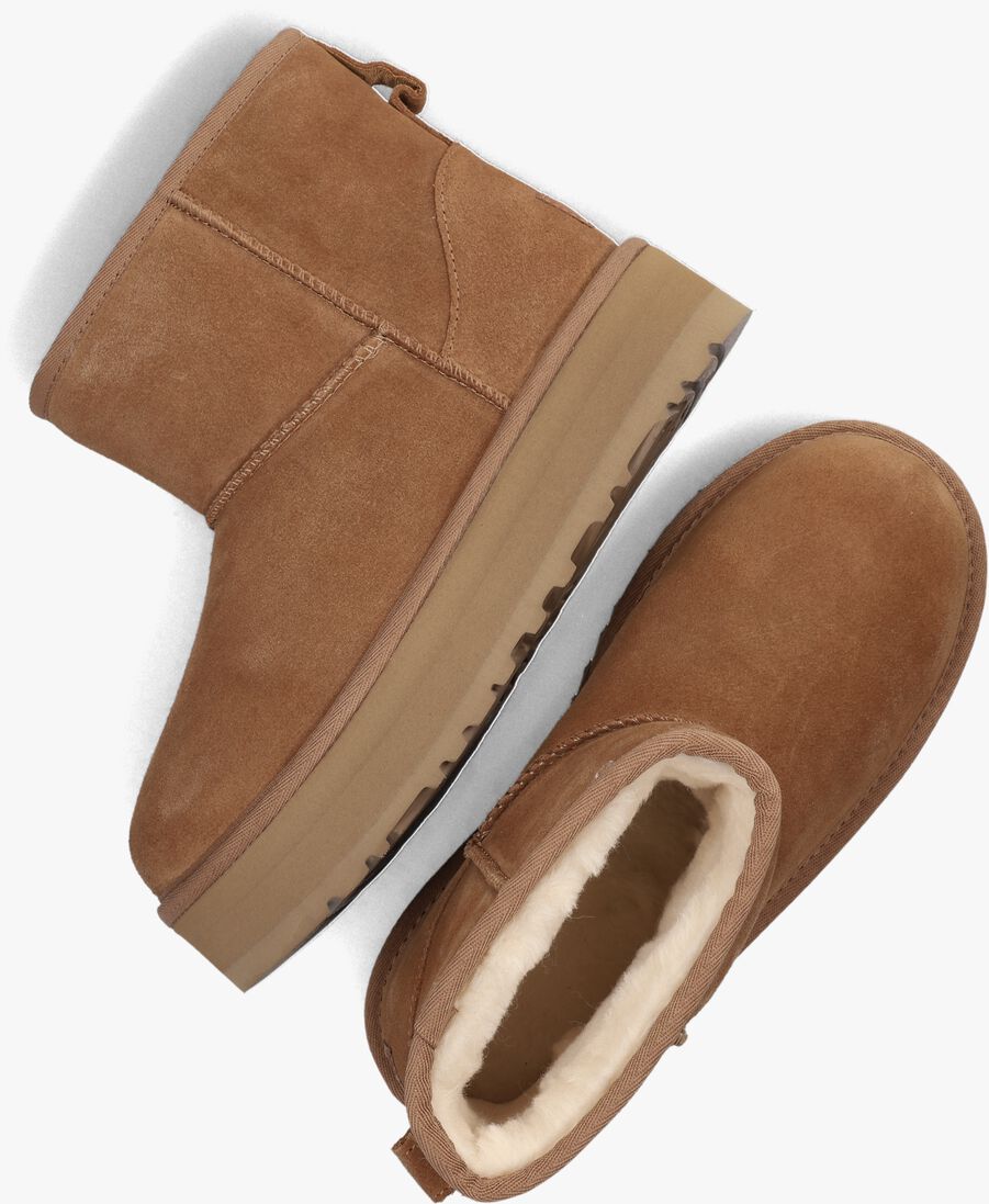 UGG cognac ugg vachtlaarzen kids classic mini platform