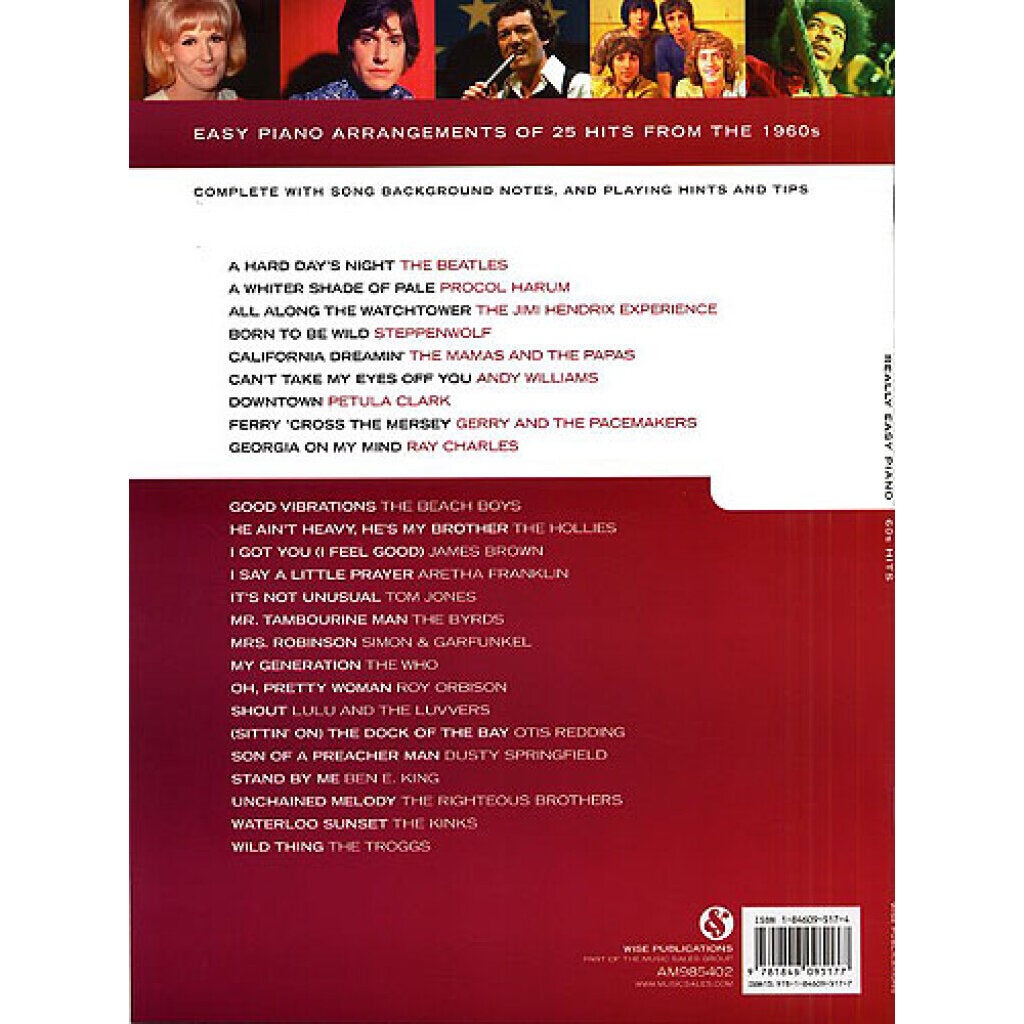 Wise Publications Really Easy Piano: 60's Hits