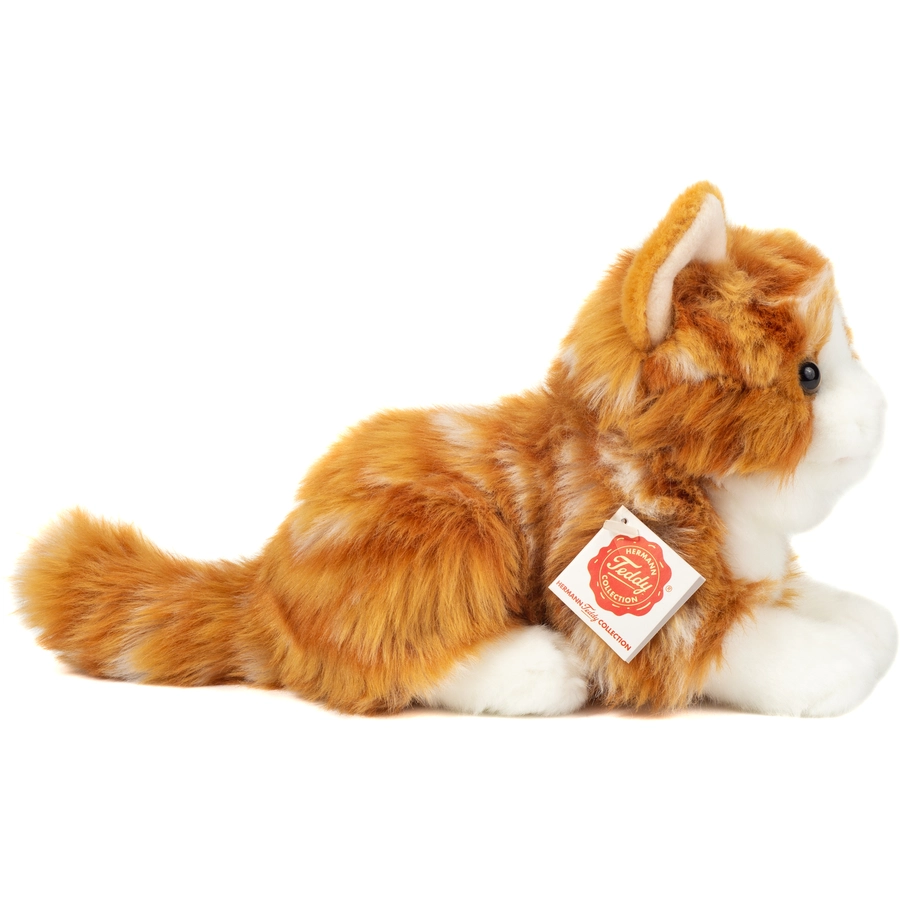 Teddy HERMANN® Katze liegend rot getigert, 20 cm