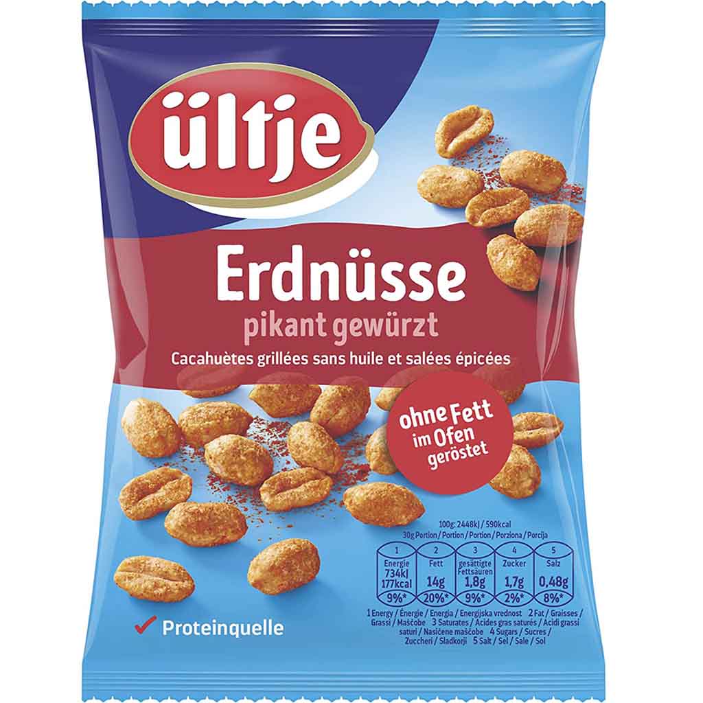 ültje Erdnüsse pikant gewürzt 200g MHD:30.8.25