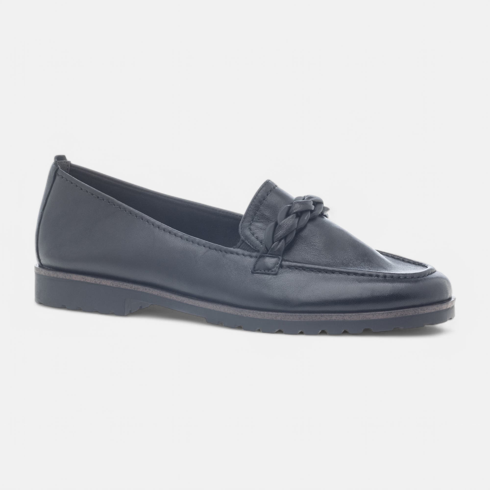 Mocassins Femme en cuir noir