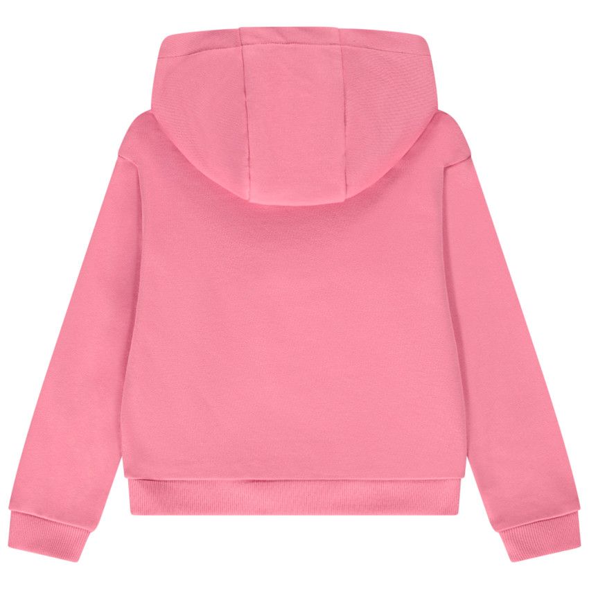 Sweat à capuche en french terry avec print et sequins pour fille