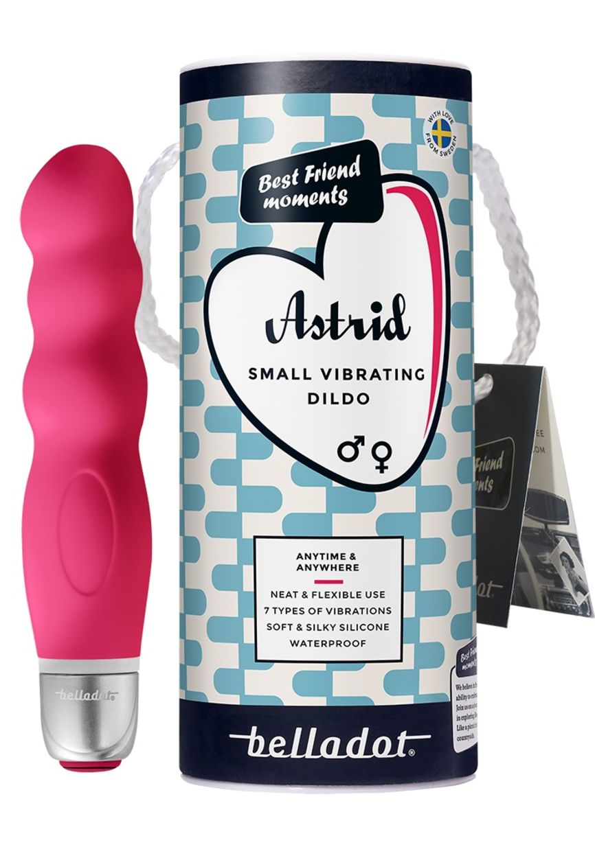 Belladot Astrid vibrerende dildo rød