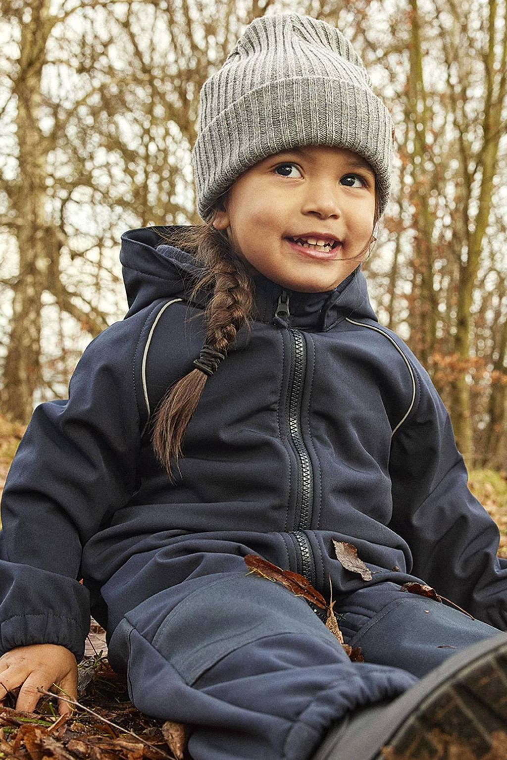 NAME IT unisex softshell buitenspeelpak NMNALFA donkerblauw